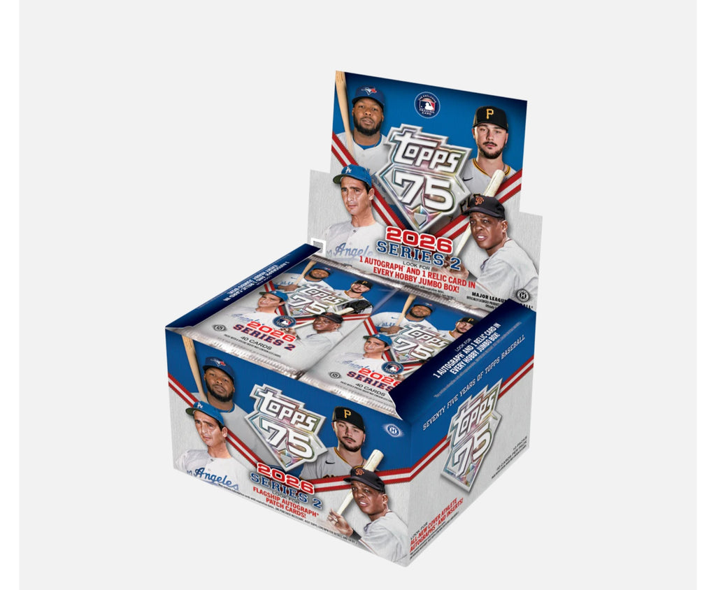 2026 Topps Series 2 Baseball - Jumbo Box
1 autograph and 1 relic card per box